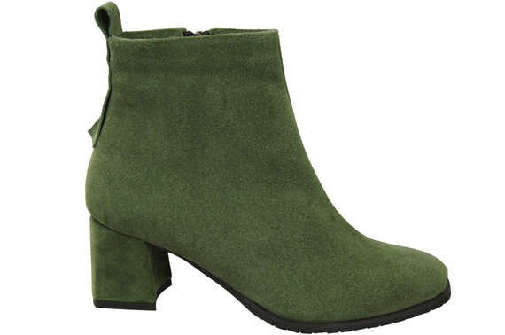 Women’s ankle boots in genuine suede leather, stable block heel, with zipper – 224 ElitaBut