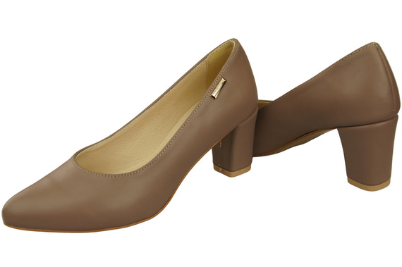 Classic Smooth Pumps Shoes Women's Black Natural Leather 213 ElitaBut