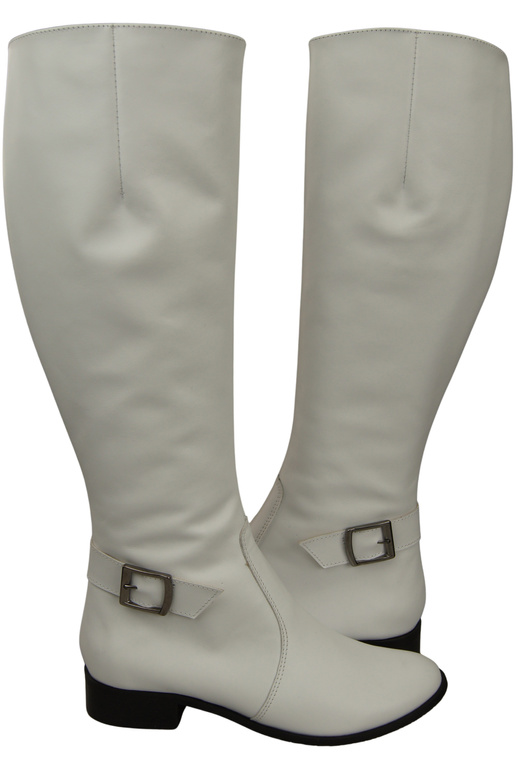 Women’s leather boots, lined officer boots, flat 225 ElitaBut