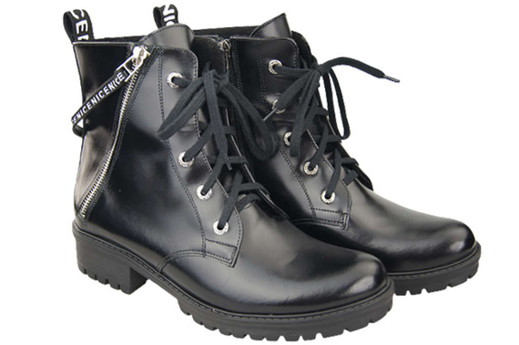 Footwear Boots Women's boots with the inscription NICE Natural Leather 173 Z ElitaBut