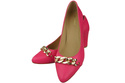 Classic Women's  Pumps Shoes made of Natural Leather with a Gold Decorative Chain 200 ElitaBut