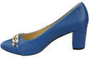 Classic Women's  Pumps Shoes made of Natural Leather with a Gold Decorative Chain 200 ElitaBut