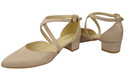 Women’s Leather Sandals  with Straps Low Heel 223 ElitaBut