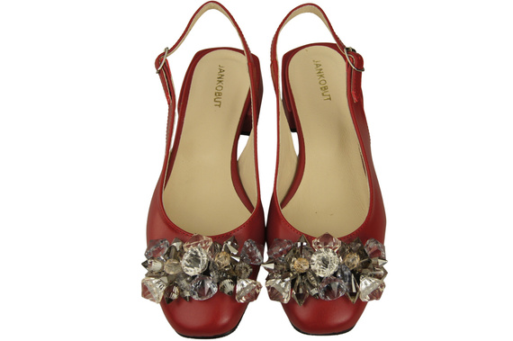 Women's Shoes Sandals with Crystals Natural Leather 215 ElitaBut