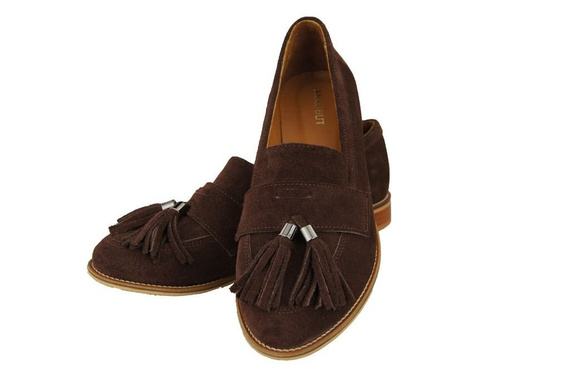 Shoes Women's loafers Natural Leather Velor 134 ElitaBut