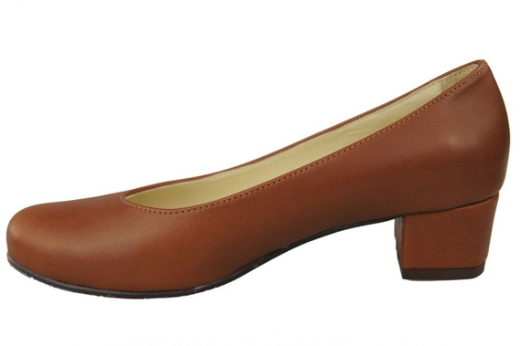 Obuwie Damskie Czółenka Skóra naturalna 116 Brąz ElitaBut