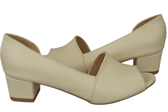 Obuwie Damskie Sandały Beżowe Skóra Naturalna 147 ElitaBut