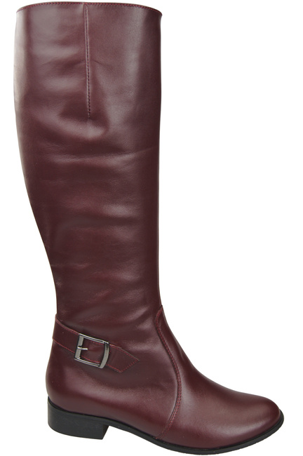 Women’s  leather boots, lined officer boots, flat 225 ElitaBut