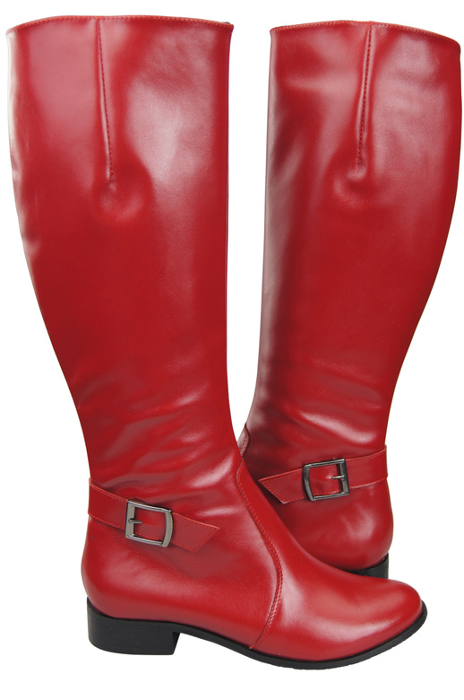 Women’s leather boots, lined officer boots, flat 225 ElitaBut