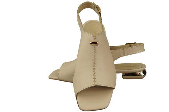 Comfortable Women's Shoes Sandals Flat Gold Heel Natural Leather 207 ElitaBut