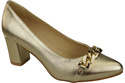 Classic Women's  Pumps Shoes made of Natural Leather with a Gold Decorative Chain 200 ElitaBut