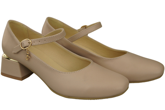 Women's shoes Pumps with a strap, natural leather 202 ElitaBut