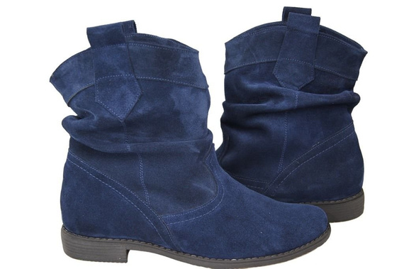 Shoes Women's boots Saszki Winter natural leather velor 117 Z ElitaBut