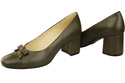 Women's Pumps with a Bow, Natural Leather and Low Heel 203 ElitaBut