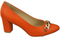 Classic Women's Pumps Shoes made of Natural Leather with a Gold Decorative Chain 200 ElitaBut