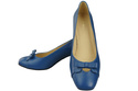 Women's Pumps with a Bow, Natural Leather and Low Heel 203 ElitaBut