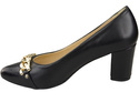 Classic Women's  Pumps Shoes made of Natural Leather with a Gold Decorative Chain 200 ElitaBut