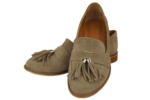 Shoes Women's loafers Natural Leather Velor 134 ElitaBut