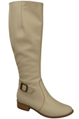 Women’s  leather boots, lined officer boots, flat 225 ElitaBut