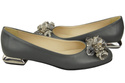 Women's Pumps with Crystals Flat Natural Leather 216 ElitaBut