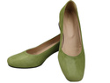 Comfortable Women's Shoes Pumps with Decorative Heel Natural Suede Leather 219 From ElitaBut
