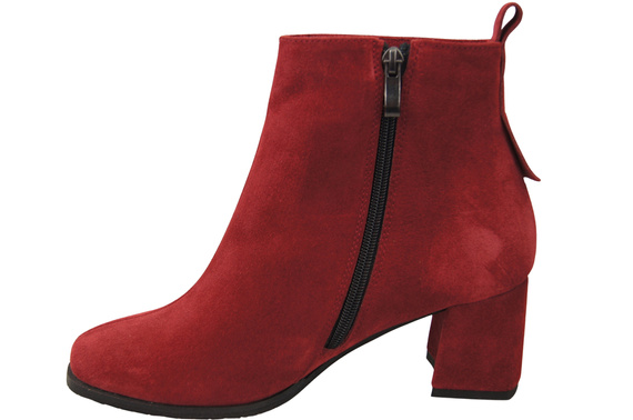 Women’s ankle boots in genuine suede leather, stable block heel, with zipper – 224 ElitaBut