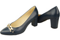 Classic Women's  Pumps Shoes made of Natural Leather with a Gold Decorative Chain 200 ElitaBut