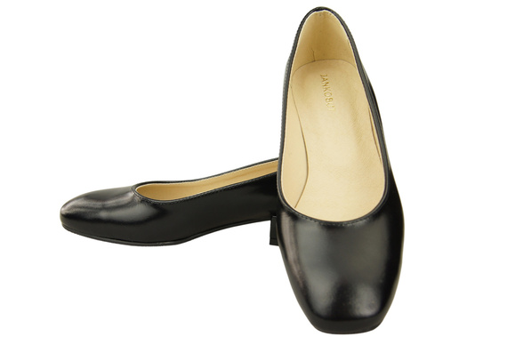 Comfortable Women's Shoes Flat Pumps, Natural Leather 204 ElitaBut