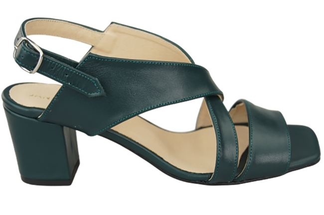 Obuwie Damskie Sandały Malachitowe  Skóra Naturalna 149 ElitaBut
