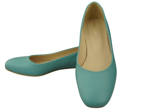 Flat Women's Shoes Pumps Decorative Heel Natural Leather 209 ElitaBut