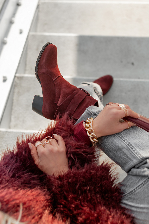 Shoes Women's boots Natural leather Velor 119 ElitaBut