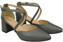 Elegant Leather Sandals with Open Sides on a Stable Heel 218 ElitaBut