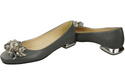 Women's Pumps with Crystals Flat Natural Leather 216 ElitaBut