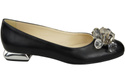 Women's Pumps with Crystals Flat Natural Leather 216 ElitaBut