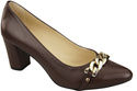 Classic Women's  Pumps Shoes made of Natural Leather with a Gold Decorative Chain 200 ElitaBut