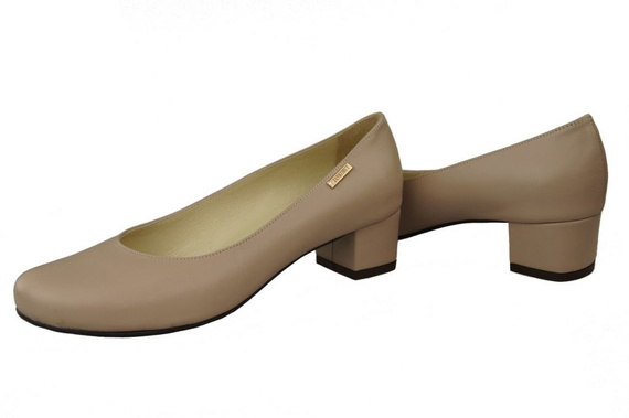 Obuwie Damskie Czółenka Skóra naturalna 116 Cappuccino Lico ElitaBut