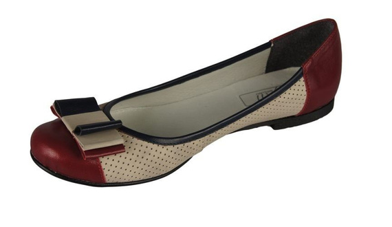 Women's Shoes Ballerinas Openwork Natural Leather 718 ElitaBut