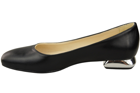 Flat Women's Shoes Pumps Decorative Heel Natural Leather 209 ElitaBut