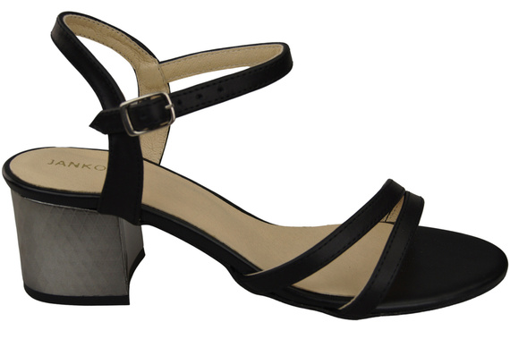 Obuwie Damskie Czarne Skóra Naturalna 197 Sandały Zmysłowo Odsłaniające Stopę ElitaBut