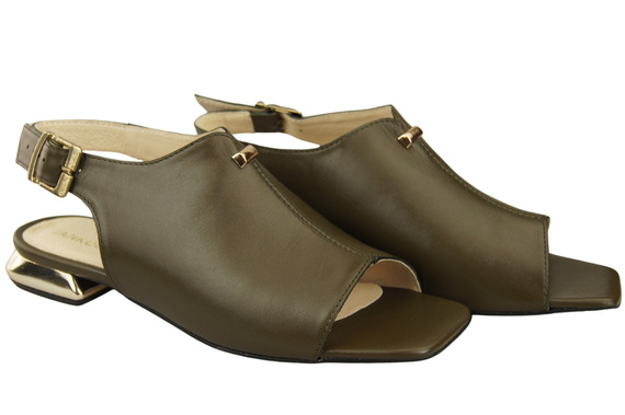 Comfortable Women's Shoes Sandals Flat Gold Heel Natural Leather 207 ElitaBut