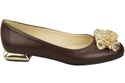 Women's Pumps with Crystals Flat Natural Leather 216 ElitaBut