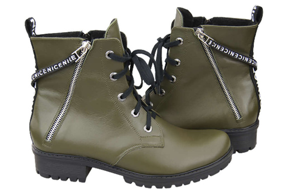 Footwear Boots Women's boots with the inscription NICE Natural Leather 173 Z ElitaBut