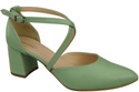 Elegant Leather Sandals with Open Sides on a Stable Heel 218 ElitaBut