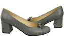 Women's Pumps with a Bow, Natural Leather and Low Heel 203 ElitaBut
