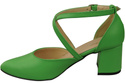 Elegant Leather Sandals with Open Sides on a Stable Heel 218 ElitaBut
