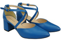 Elegant Leather Sandals with Open Sides on a Stable Heel 218 ElitaBut