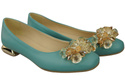 Women's Pumps with Crystals Flat Natural Leather 216 ElitaBut