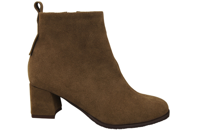 Women’s ankle boots in genuine suede leather, stable block heel, with zipper – 224 ElitaBut