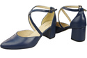 Elegant Leather Sandals with Open Sides on a Stable Heel 218 ElitaBut