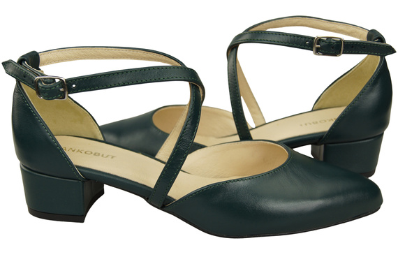 Women’s Leather Sandals with Straps Low Heel 223 ElitaBut